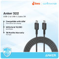 Anker 322 USB-C To USB-C Fast Charging Cable (3ft) With Durable & High-Speed Charging For Phones, Tablets & Others. 