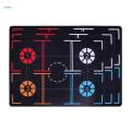 Basketball Training Mat Shock Absorbing Teaching Prop Basketball Footwork Mat for 107cmx76cmx0.3cm. 