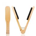 Pro Hairdressing Straightener Hairbrush Nylon Hair Straightening Double Brushes V Shape Comb Clamp Styling Tools DIY. 