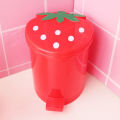 Shaped Waste Bins for Desk Car Office Kitchen Garbage Basket Desktop Trash Can with Lid Cute Strawberry. 