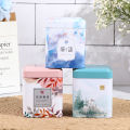 Tea Sealed Box Kitchen Storage Container Jar Square Can Candy Iron Vintage MJD. 