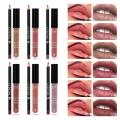 2pcs Matte Lip Liner Lip Glaze Set Lasting Color Lip Gloss High Pigment Lip Tinted Red Durable Non-stick Cup Lipstick Waterproof FeeoiF. 