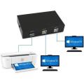 Printer Sharing Switch Hub for 2 PC - 1 Printer /Pinter Data Switch 2 Port/.