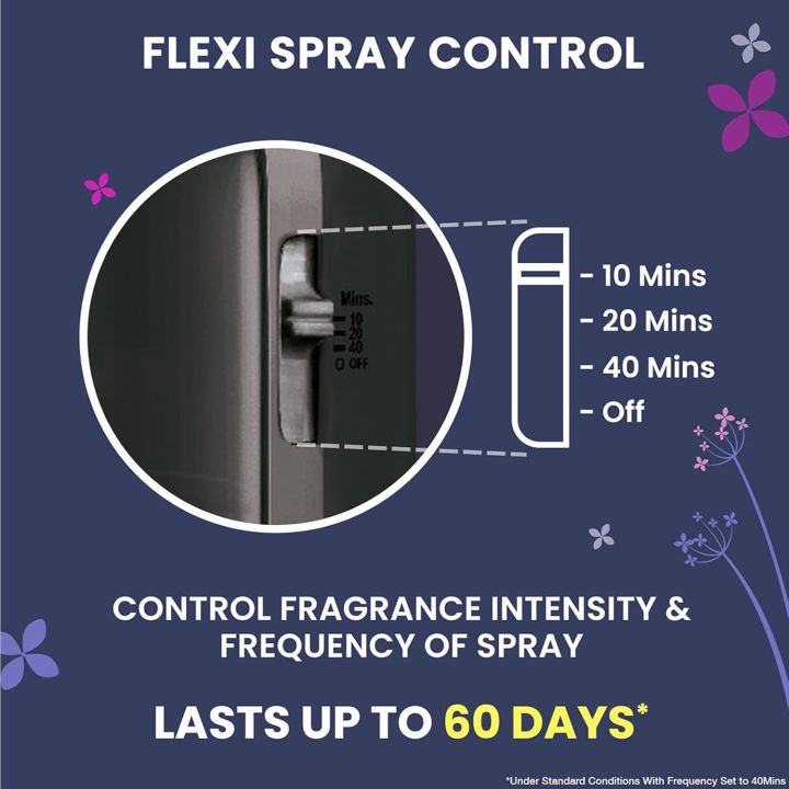 Godrej%20aer%20Matic%20Kit%20(Machine%20+%201%20Refill)%20-%20Automatic%20Room%20Fresheners%20with%20Flexi%20Control%20Spray%20%20Violet%20Valley%20Bloom%20%202200%20Sprays%20Guaranteed%20%20Lasts%20up%20to%2060%20days%20(210ml)%20-%20Image%204