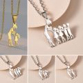 Mothers and Children Family Stainless Steel Necklaces Silver Color Multiples Kids Pendant Necklace Jewelry Mother's Day Gift.