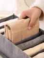 Large 9-Grid Foldable Wardrobe Organizer – Full-Covered Clothes Storage Box for Jeans, T-Shirts & Underwear.