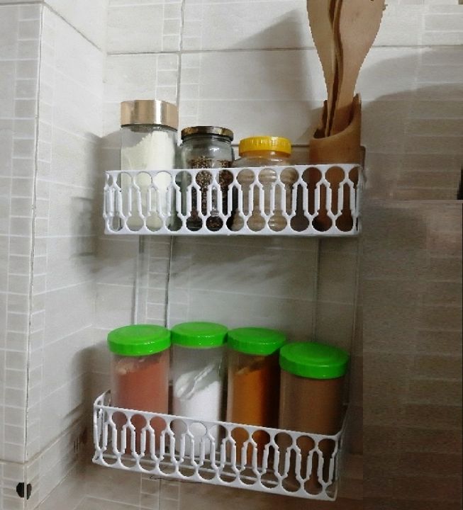 Wall%20mounted%202%20Layer%20Hanging%20Kitchen%20bathroom%20Metal%20Rack%20bathroom%20organizer%20Drying%20Rack%20-%20Image%203