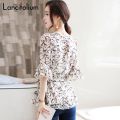 Floral Chiffon Blouse Women Summer Korean Ruffle Peplum Top Ladies 2020 Elegant Plus Size Office Shirt Female Camisas Femininas.
