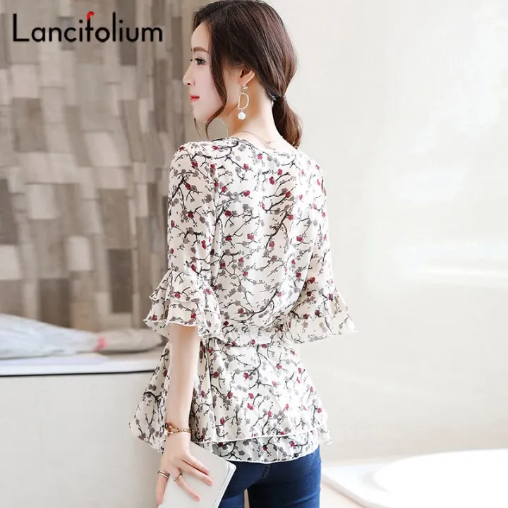 Floral%20Chiffon%20Blouse%20Women%20Summer%20Korean%20Ruffle%20Peplum%20Top%20Ladies%202020%20Elegant%20Plus%20Size%20Office%20Shirt%20Female%20Camisas%20Femininas%20-%20Image%206