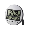 Alarm Clock 12/24 Hour Battery Operated Self-Setting Wall / Desk Mount Calendar Digital Clock for Bedroom Bedside Black.