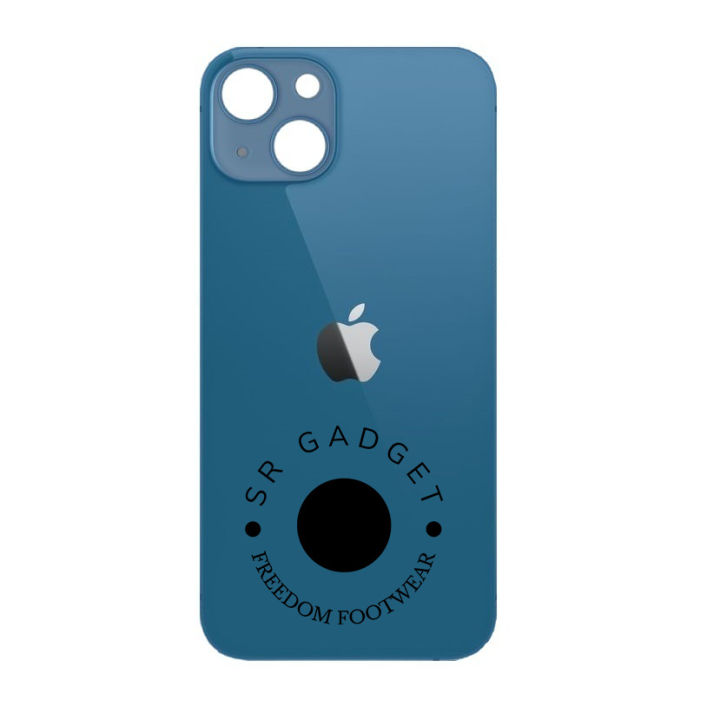 Replacement Backshell Glass Panel for Apple iPhone 13 Battery Back Door Housing - Blue