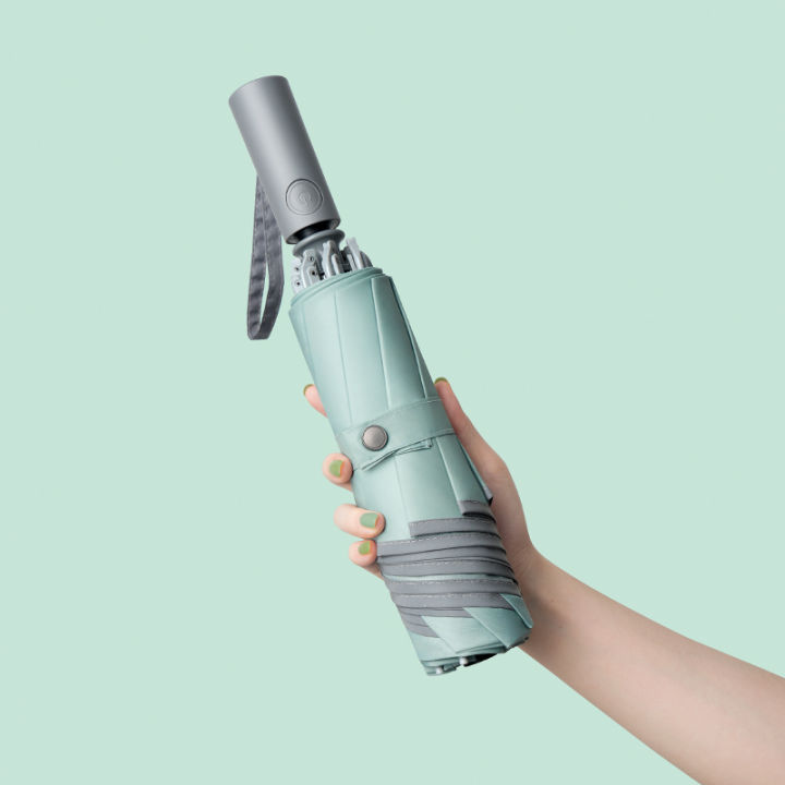 Fully automatic reverse umbrella high-end wind-resistant large rainy and sunny dual-use automatic shrinking folding umbrella