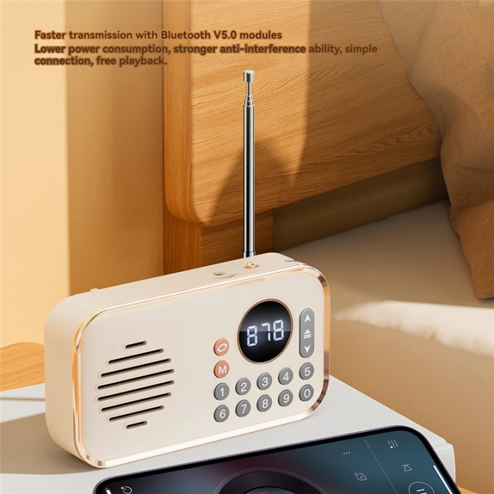 Portable%20FM%20Radio%20Rechargeable%20Small%20Wireless%20Bluetooth%20Speaker%20Surround%20Stereo%20Sound%20USB%20Vintage%20Radios%20Light%20Green%20-%20Image%205