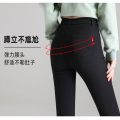 Oversized Leggings Women's Spring and Autumn Outer Wear New High Waist Slim Feet Black Trousers Winter Fleece-Lined Pencil Magic Pants. 