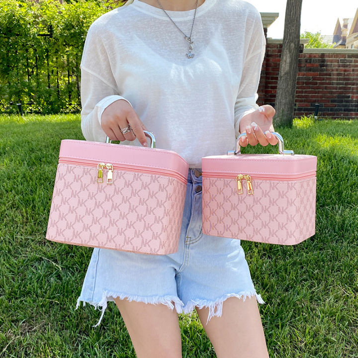 New Makeup Bag Premium Sense Makeup Box Wholesale Alphabet Suitcase Home Cosmetics Storage Box Female Technician Box