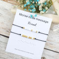 【Beiver Jewelry Store  】Set 2 Friends Morse Charm Best Friends Friendship Bracelet Code Jewelry Boyfriend Gift. 