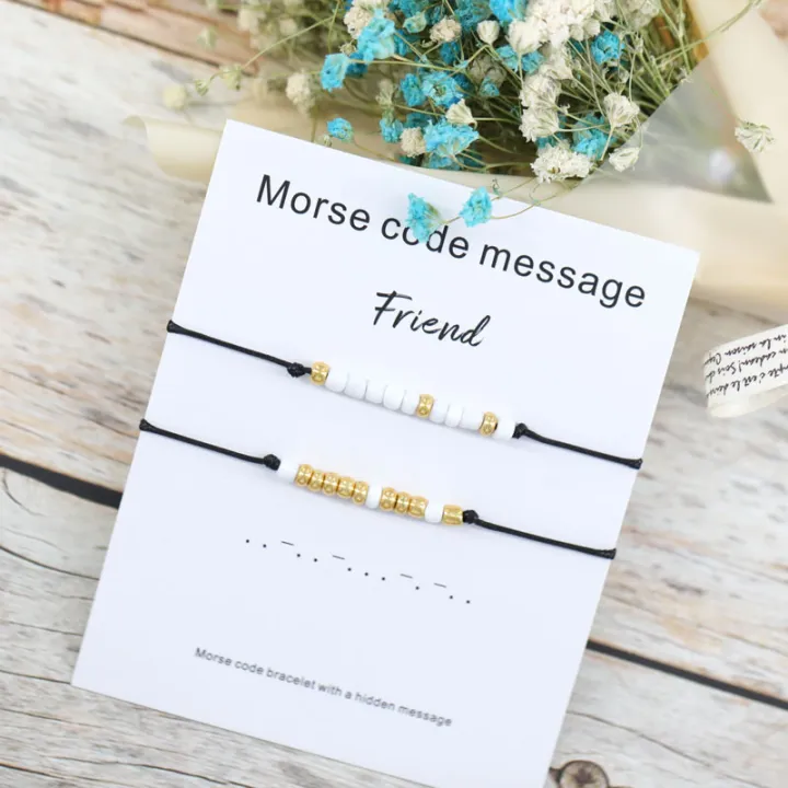 %E3%80%90Beiver%20Jewelry%20Store%20%20%E3%80%91Set%202%20Friends%20Morse%20Charm%20Best%20Friends%20Friendship%20Bracelet%20Code%20Jewelry%20Boyfriend%20Gift%20-%20Image%202