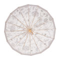 Xiaohongshu ins retro high-value 16 bone color glue double-layer sun umbrella for girls sunscreen and ultraviolet parasol.