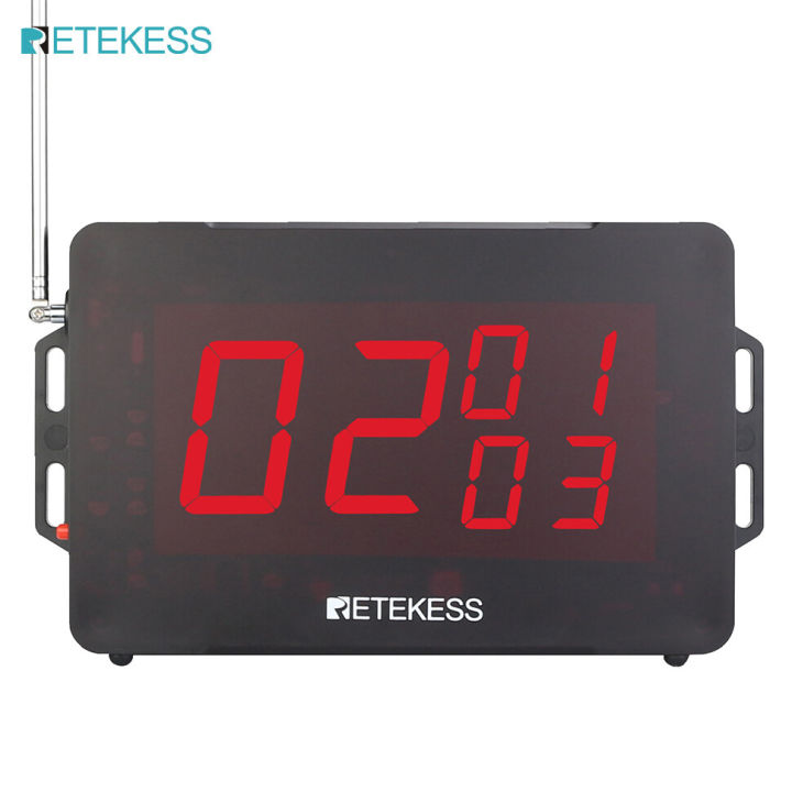 Retekess TD136 Wireless Calling System LED Display Receiver For Restaurant, Coffee, Clinic, Club