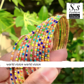 Stone Bangles For Women Multicolor Curi 12 Pcs. 