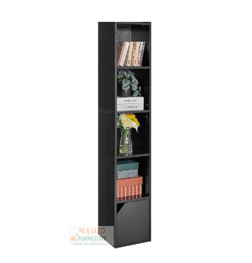 5%20Tier%20Tall%20Narrow%20Bookcase,%2060x12%20inch%20Modern%20Bookcase%20with%20Doors%20Storage,%20Cube%20Media%20Tower%20Rack,%20Cabinet,%20Floor%20Standing%20Display%20Storage%20Shelves%20for%20Small%20Spaces,%20for%20Home%20Office%20by%20Nahid%20Furniture%20-%20Image%203