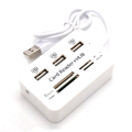 1 PCS 3 Port USB HUB 2.0 Splitter Combo Card Reader 7 in 1 Portable Support TF SD M2 SDHC Card Read Write. 