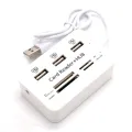 1 Piece 3 Port USB HUB 2.0 Splitter Combo Card Reader Portable Multi Function Support TF SD M2 SDHC Card Read Write. 