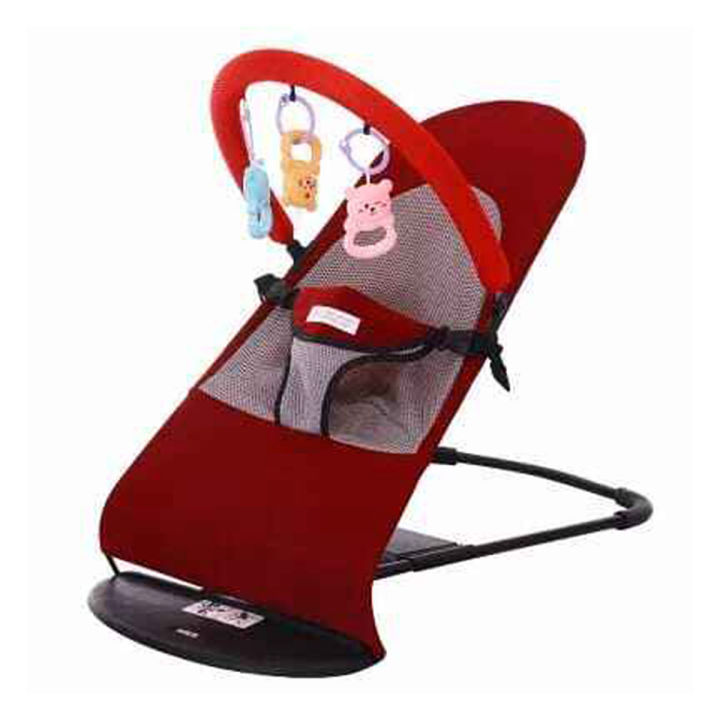 Foldable Soft Newborn Baby Bouncing Chair, Baby Bouncer Seat Safety Balanced Rocking Bouncer