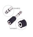 3.5mm to 6.5mm Audio Adapter to 6.5 Male Plug to 3.5 Female Jack Connector Adaptor 1 Ps. 