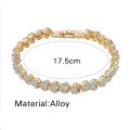 Luxury Diamond Bracelet Bridal Wedding Prom Gift Silver Rose Gold Heart Zirconia Ladies Bracelet.