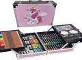 Art Set 145pcs, Art Supplies Set, Drawing Supplies with Portable Aluminum Case Art Kit, Great Gift Artists Drawing Set for Kids, Teens, Boys, Girls, Beginner and Artists (Unicorn-Blue).