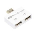 Twin Charger Dual 2 Port USB Splitter Hub Adapter Converter Charging Plug For PC. 