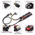 VER009S Plus PCI-E Riser Card 009S Plus PCIE X1 to X16 4Pin 6Pin USB 3.0 Cable for Graphics Card GPU Miner Mining B. 