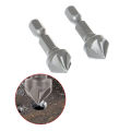 6 Flute Countersink Drill Bit Chamfer Cutting Woodworking Tool hexagon handle Encounter. 