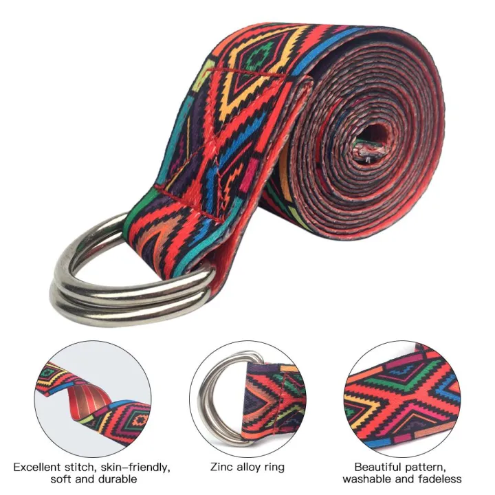 6ft%20Yoga%20Stretching%20Strap%20Printed%20Cotton%20Exercise%20Strap%20Adjustable%20Fitness%20Physical%20Therapy%20Flexibility%20Strap%20with%20Metal%20Ring%20-%20Image%207