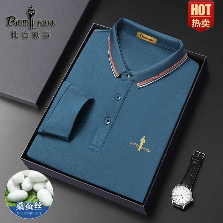 Biyinlefen%20New%20Autumn%20Long%20Sleeve100%25Mulberry%20SilkTT-shirt%20Casual%20Business%20plus-SizedPOLOShirt%20Top%20-%20Image%205