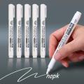 1/5/10Pcs 1.5Mm White Marker Oily Waterproof Marker Pen Graffiti Permanent Paint Pen Stationery Writing School Supplies Gel Pen. 