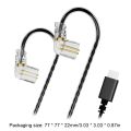 Earphone Cable 0.75mm Dual-pin Headphone Cable TYPE-C Wire Headset Cord Replacement Accessories for CCA/KZ/TRN/QDC/DUNU/SIMGOT. 