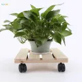 Plant Stand Roller Flower Plant Pot Holder 30x30cm Wooden Anti Scratch Planter Tray Planter Stand Base for Room Home Patio Heavy Trash Cans.. 