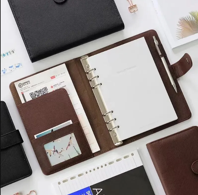 A5%20PU%20Leather%20Notebook%20Binder%20Refillable%206%20Ring%20Budget%20Binder%20-%20Image%202