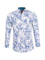 Oxygen Mens Cotton Floral Print Full Sleeve Slim Fit Casual Shirt. 