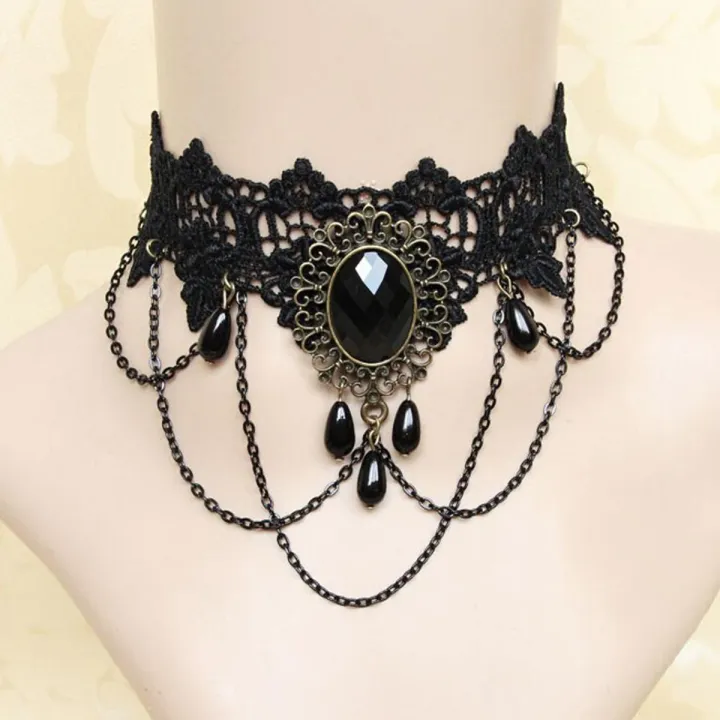 Retro%20Black%20Lace%20Tassel%20Choker%20Necklace%20Clavicle%20Chain%20False%20Collar%20Gothic%20Style%20Adjustable%20Lace%20Necklace%20for%20Women%20Girls%20-%20Image%203