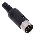 Din plug 13 pin male inline audio adapter connector for atari st kenwood icom. 