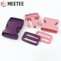 5Sets 38mm Quick Release Buckles For Backpack Webbing Strap Plastic Ring Clasp Dog Collar Belt Tri-Glide Slider DIY Accessories. 