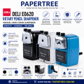 Deli E0620 Rotary Pencil Sharpener Manual Hand Crank Sharpener for School & Office Use.