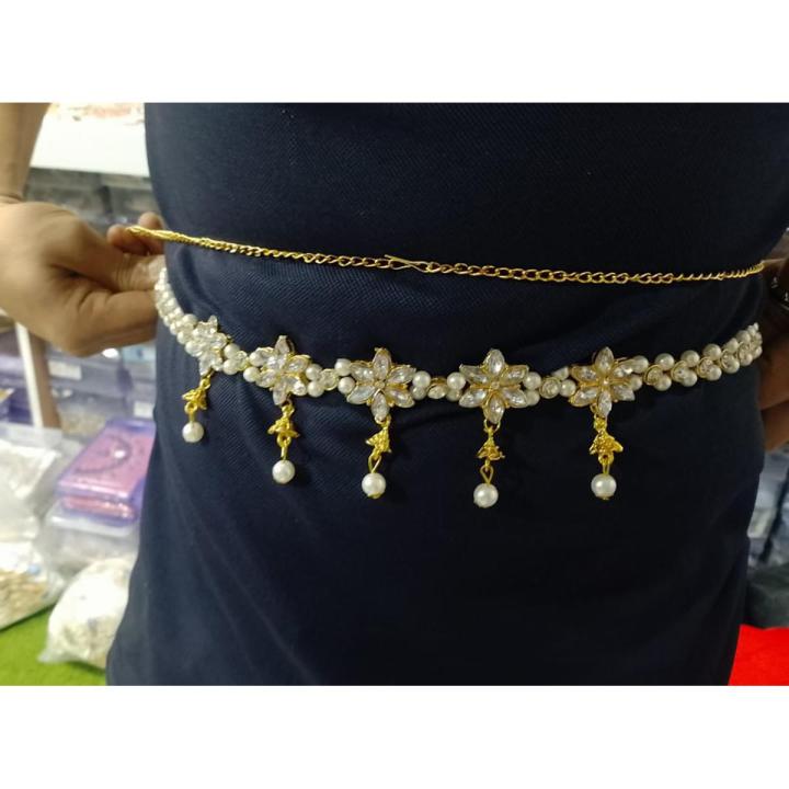 Komorer Hip Chain Designs Artificial Kamar Bandh Bridal Key Chain