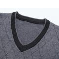 EICHOS High Quality Classic Sweater Vest Men V-neck Pullover Men Business Formal Fashion Plaid Sleeveless Men Knitted Sweater. 