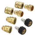 8PCS Pressure Washer Adapter Set, Quick Disconnect Kit, M22 Swivel to 3/8 Inch Quick Connect 3/4 Inch to Quick Release. 