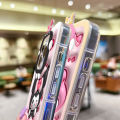 FELMYST for OPPO A17 A17K Back Cover Cartoon Cute Kuromi Melody Print Monster Lens Phone Case. 
