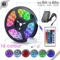 RGB Full Color SMD5050 5 Meter LED Strip DC 12V 16 Color LED Strip 24Key Remote makes Full White Color. 